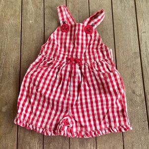 Gymboree Baby Girl Sz 6-12m 🐞 Gingham Shortalls